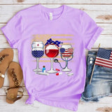 Women's Independence Day T Shirt round Neck Short Sleeve T-shirt Women's Top