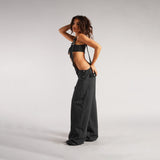 Women Cargo Pants Denim Suspender Pants Women's Loose Casual