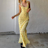 Women Desses Summer Printed Dress Fishtail Skirt Vacation Style