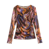 Women Skirt Women's Spring Clothing Printed Skirt Long Skirt Suit