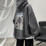 Men Hoodie Harajuku Style Sweatshirt Men's Loose Hooded Spring and Autumn All-Match Hong Kong Style