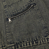 Men Denim Jacket Washed Distressed Dyed Denim Jacket Denim Coat Coat Autumn