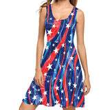 National Flag Day Dress Summer Print Dress Women's Vest