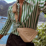 Men Shirt Autumn Cardigan Men's Striped Shirt