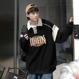 Men Hoodie Lazy Lapel Sweater Male Loose Design