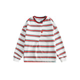 Unisex Hoodie College Style Fashion Brand Striped Sweater round Neck