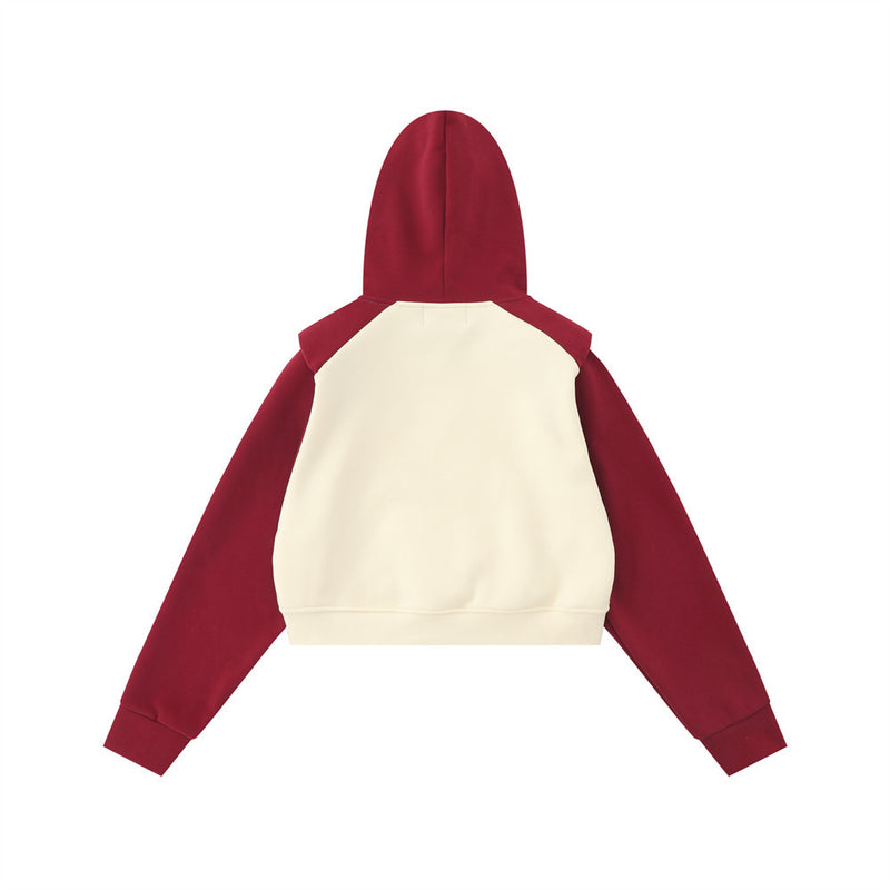 Women Hoodie Short Hood Girls' Spring and Autumn Casual Long-Sleeved Hoodie