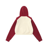 Women Hoodie Short Hood Girls' Spring and Autumn Casual Long-Sleeved Hoodie