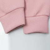 Women Hoodie Waffle Cardigan Sweater Casual Girl Autumn Coat