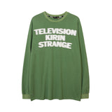Men Long Sleeve Shirt Cartoon Puff Print Long Sleeve T-shirt Men and Women Ins Loose Sweater