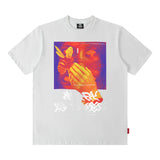 Men T Shirt T-shirt Street Vintage Portrait Short Sleeve Men and Women