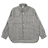 Men Long Sleeved T Shirt Plaid Long Sleeve Lapel Shirt Men's Loose Casual Shirt Coat Fashion