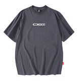 Men's T Shirt Short-Sleeved T-shirt Men's and Women's High Street Loose round Neck Print