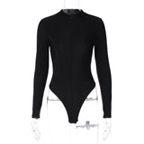 Women Jumpsuit Fashion Sexy Long Sleeve Base Bodysuit
