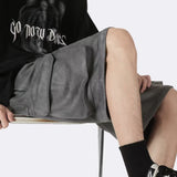 Men Sweatpants Suede Shorts Men's Summer Straight Loose Sports