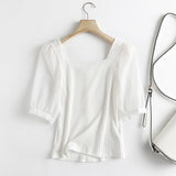 Women's T-Shirt White Sweater Women's Summer Short-Sleeved Bottoming Shirt