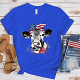 Women's Independence Day T Shirt round Neck Short Sleeve T-shirt Women's Top