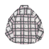 Men Long Sleeved T Shirt XINGX Plaid Long Sleeve Shirt Men's Loose Casual Top Spring and Autumn Shirt