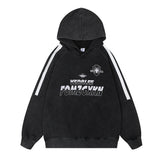 Men Hoodie Embroidered Letters Patchwork Hoodie