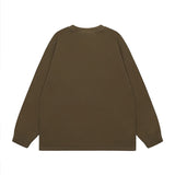 Men Long Sleeve Shirt out Door Mechanical Style Long Sleeve T-shirt Men's and Women's Retro Easy Matching Top Autumn