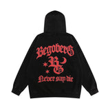 Men Hoodie Printed Hoodie Washed Autumn Long Sleeve Loose