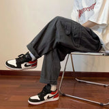 Men Sweatpants Men's Summer Straight Retro Street Skateboarding Pants
