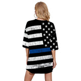 National Flag Day T Shirts Summer Independence Day Women's Long T-shirt Casual Loose