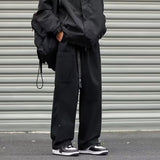 Men Sweatpants Overalls Men's Summer Retro Casual Loose Straight