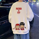 Men Hoodie Sweater Men's Spring and Autumn High Street Fashion Brand Bottoming Long Sleeve