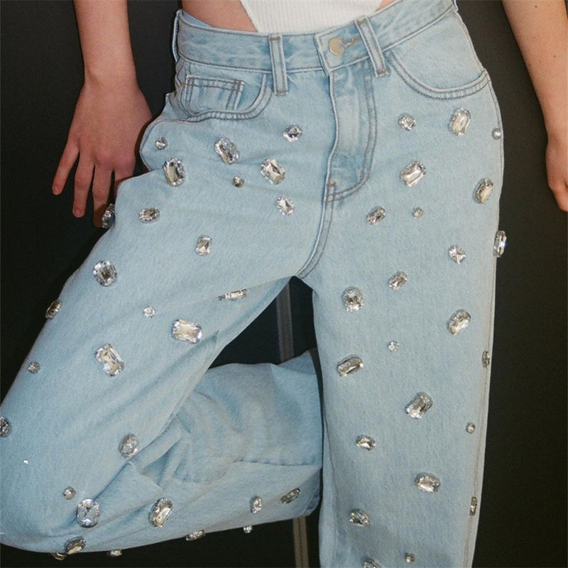 Women Cargo Pants Jeans Women's Straight-Leg Pants Autumn Loose Casual