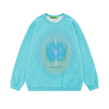 Men Hoodie Cross Asterism Printed Crew Neck Sweatshirt Men