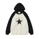 Men Hoodie Five-Pointed Star Embroidery Hooded Pullover