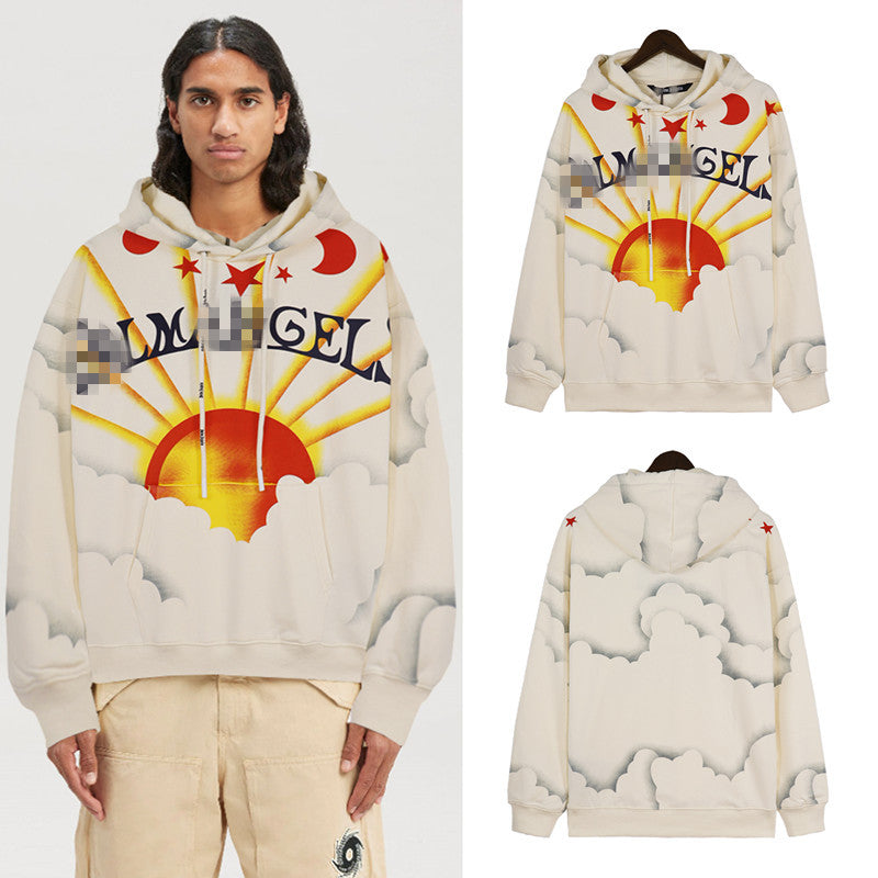 Palm Angle Hoodie Palm Angels Star Letters Printed Hoodie Men's and Women's Hoodies