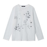 Women Long Sleeve T-Shirt Printed Long Sleeve T-shirt Loose and Lazy Style Top