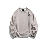 Unisex Hoodie Retro Loose round Neck Sweater for Men and Women Couple