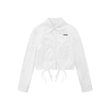 Women Long Sleeve Shirt Girls' Spring and Autumn Solid Color Casual Long Sleeves Button Shirt