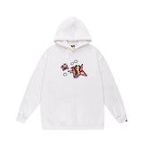 Bathing Ape Hoodie Autumn/Winter Letter Print Loose Hoodie Pullover Ape Sweater