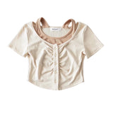 Women T-Shirt Summer Short Sleeve round Neck Women's T-shirt