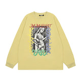 Men Long Sleeve Shirt Mechanical Style Casual Long Sleeve T-shirt Men's and Women's Retro Bottoming Top