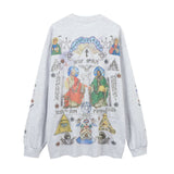 Men Long Sleeve Shirt Vintage Vintage Long Sleeve Bottoming T-shirt for Men and Women