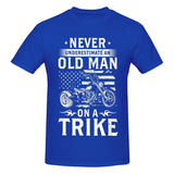 Vintage Never Underestimate An Old Man On A Trike T-Shirt