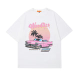 Men T Shirt Short Sleeve Hip Hop Retro Men's and Women's round Neck Loose-Fitting Casual T-shirt