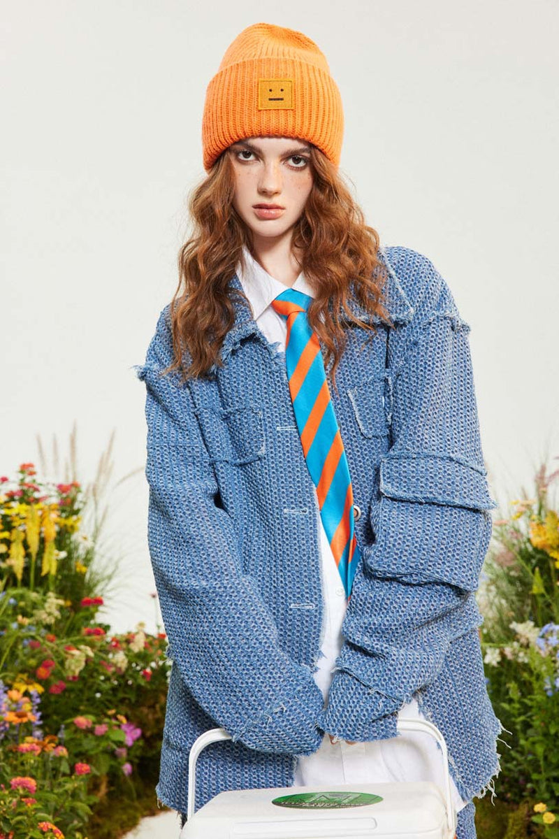 Unisex Jacket Autumn Texture Denim Jacket Women's Clothing
