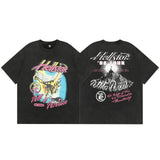 HS T Shirt Smile Earth Distressed Print