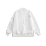 Unisex Jacket Autumn Strong Wrinkle Multi-Zipper Coat