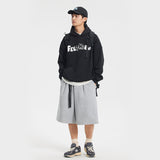 Unisex Hoodie Loose Letter Print Pullover Hooded Sweater