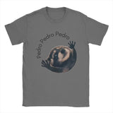 Vintage Pedro Raccoon T-Shirts for Men Crewneck Cotton