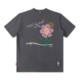 Men T Shirt Drop-Shoulder Sleeve Short Sleeve T-shirt Men and Women Street Loose