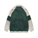 Men Hoodie Lapel Pullover Sweater Men's Casual Long Sleeve Polo Collar Sportswear