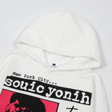 Men Hoodie Portrait Hooded Sweater Men's Loose Wash Pullover Hoodie Autumn